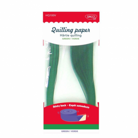 Accesorii craft - Hartie Quilling Aa Verde 42.5X0.5Cm 100/Set Daco Hq100V