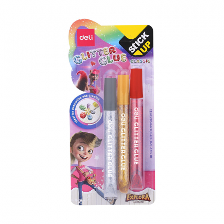Lipiciuri - Lipici Lichid Glitter Clasic 3 Culori*12Ml Deli