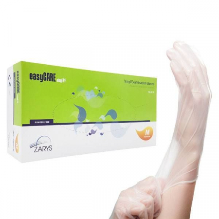 Manusi - Set 100 manusi de examinare vinil nepudrate, easyCARE,M