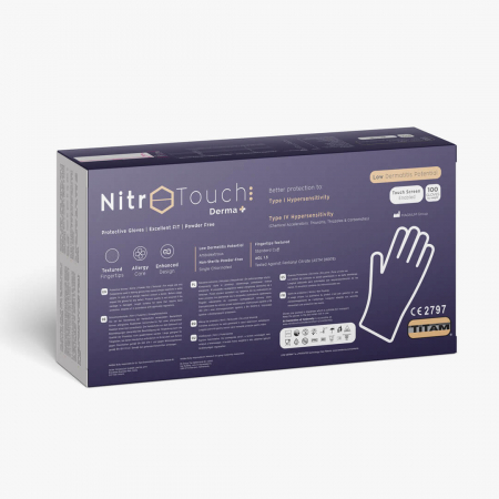 Manuși Nitril Medicale – Nitro Touch Derma Plus Blue [2]