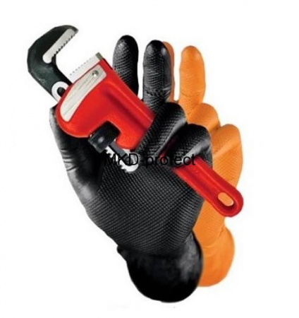 Manusi nitril orange, texturate 90/set JBM [2]