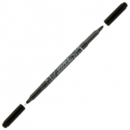 Markere permanente - Marker Cd 2 Capete Negru 0.6/2.5Mm 3616 Centropen