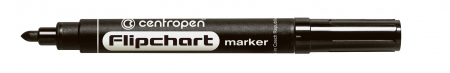 Markere flipchart - Marker Flipchart Negru 2.5Mm 8550 Centropen