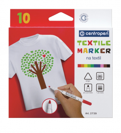 Markere textile - Marker Pentru Textile 10/Set 2739 Centropen