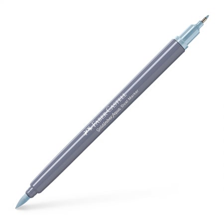 Markere speciale pentru desen - Marker Solubil 2 Capete Goldfaber Albastru Aqua 164 Faber-Castell