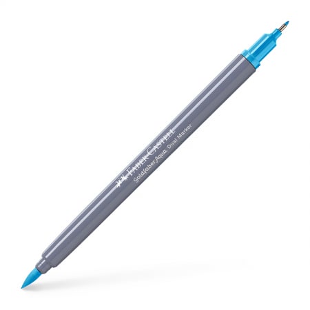 Markere speciale pentru desen - Marker Solubil 2 Capete Goldfaber Albastru Mangan 245 Faber-Castell