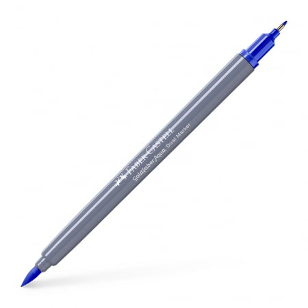 Markere speciale pentru desen - Marker Solubil 2 Capete Goldfaber Albastru Marin 248 Faber-Castell