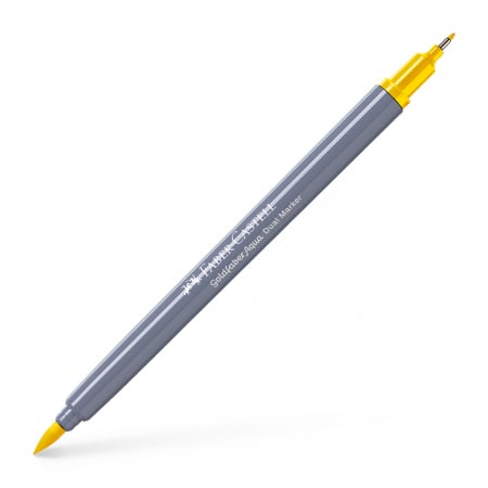 Markere speciale pentru desen - Marker Solubil 2 Capete Goldfaber Galben Cadmium 107 Faber-Castell