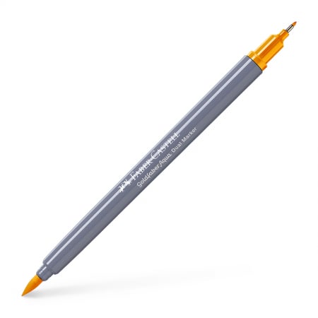 Markere speciale pentru desen - Marker Solubil 2 Capete Goldfaber Galben Crom Inchis 109 Faber-Castell