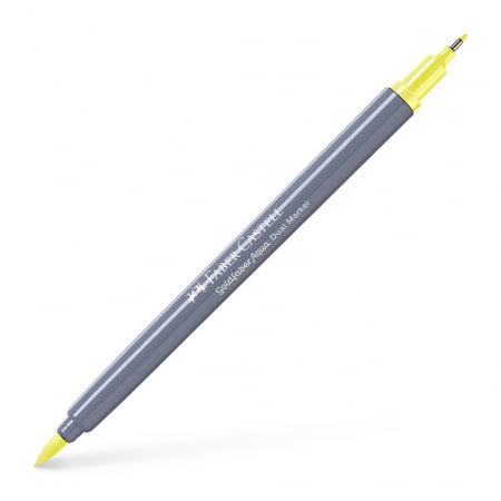 Markere speciale pentru desen - Marker Solubil 2 Capete Goldfaber Galben Glazurat Deschis 104 Faber-Castell