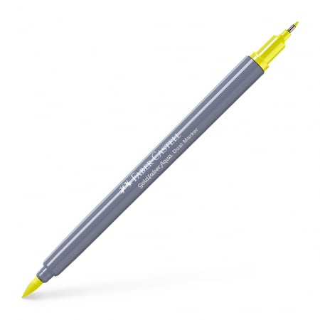 Markere speciale pentru desen - Marker Solubil 2 Capete Goldfaber Galben Lamaie 205 Faber-Castell