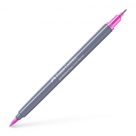 Arta si grafica - Marker Solubil 2 Capete Goldfaber Magenta Deschis 119 Faber-Castell