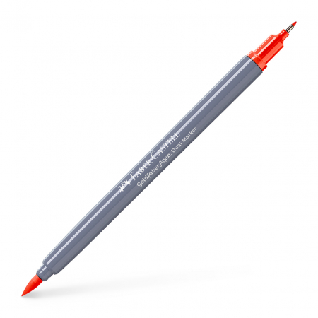 Arta si grafica - Marker Solubil 2 Capete Goldfaber Portocaliu Camium Inchis 115 Faber-Castell