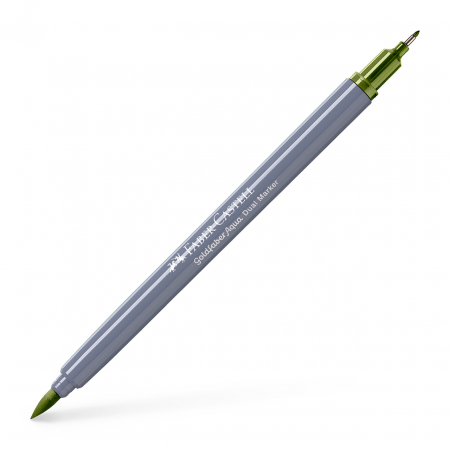 Arta si grafica - Marker Solubil 2 Capete Goldfaber Verde Crom Opac 174 Faber-Castell
