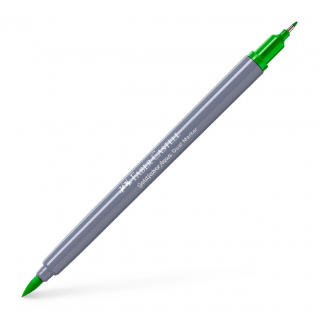 Arta si grafica - Marker Solubil 2 Capete Goldfaber Verde Frunza 112 Faber-Castell