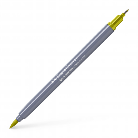 Arta si grafica - Marker Solubil 2 Capete Goldfaber Verde Mai Galbui 370 Faber-Castell