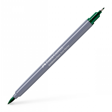 Arta si grafica - Marker Solubil 2 Capete Goldfaber Verde Phtalo Inchis 264 Faber-Castell