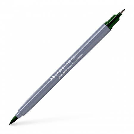Arta si grafica - Marker Solubil 2 Capete Goldfaber Verde Pin 267 Faber-Castell