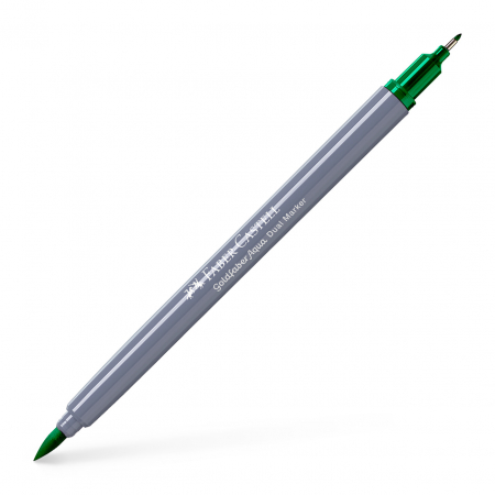 Arta si grafica - Marker Solubil 2 Capete Goldfaber Verde Smarald 163 Faber-Castell