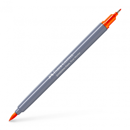 Arta si grafica - Marker Solubil 2 Capete Portocaliu Glazurat 113 Faber-Castell