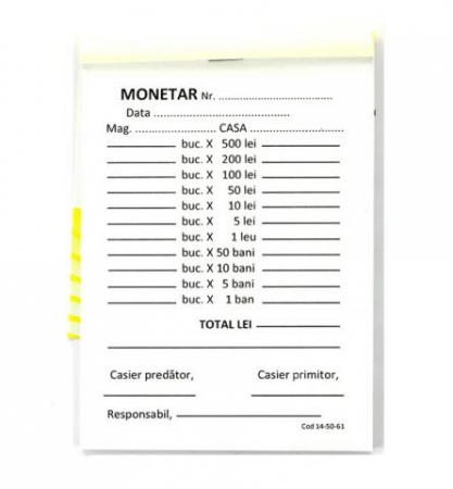 Tipizate - Monetar autocopiativ 2 exemplare