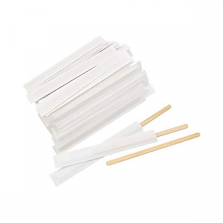 Accesorii protocol - Paletine Din Lemn, Pentru Cafea, Ambalaj Individual, 14 Cm, 500 Bucati/Set