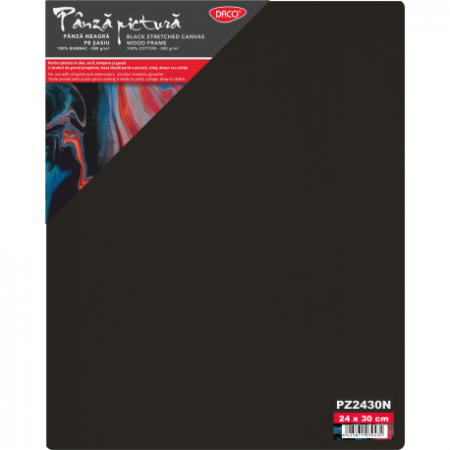 Arta si grafica - Panza Pictura Neagra Pe Sasiu 24X30Cm Daco Pz2430N