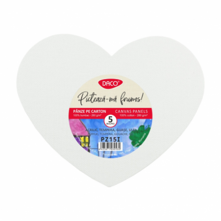 Arta si grafica - Panza Pictura Pe Carton Set 5 Inima Pz15I