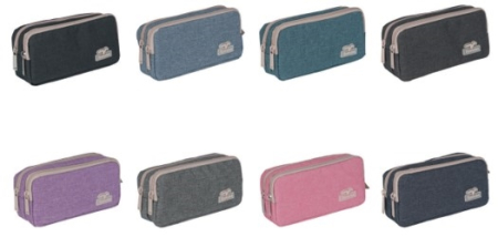 Rechizite scolare - Penar scolar RELAXION cu 2 compartimente DIVERSE CULORI