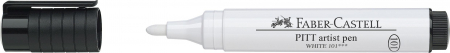 Pitt artist pen - Pitt Artist Pen Big Brush Alb Faber-Castell