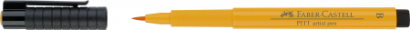 Pitt artist pen - Pitt Artist Pen Brush Galben Crom Inchis Faber-Castell