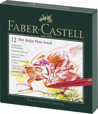 Pitt artist pen - Pitt Artist Pen Cutie Studio 12 Buc Faber-Castell