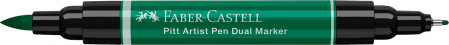 Pitt Artist Pen Dual Marker Verde Phtalo Inchis 264 Faber-Castell [1]