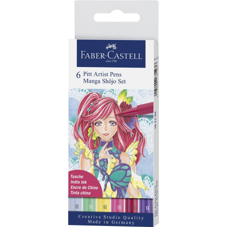 Idei cadouri  - Pitt Artist Pen Manga Set 6 Shojo 2019 Faber-Castell