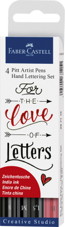 Arta si grafica - Pitt Artist Pen Set Caligrafic 4 Buc Faber-Castell