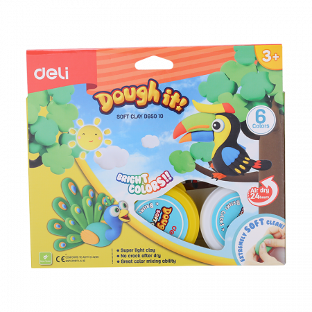 Plastilina - Plastilina Soft Light 6 Borcane* 15G Deli