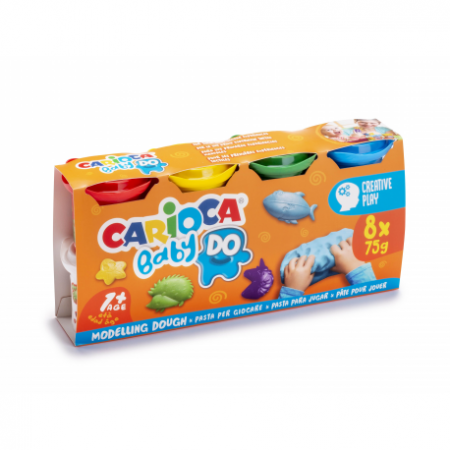 Plastilina - Plastilina Usoara 8X75G Baby Carioca 43180