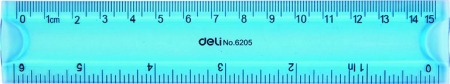 Echere, rigle, raportoare, sabloane - Rigla 15Cm Flexibila Color Deli