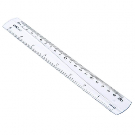 Echere, rigle, raportoare, sabloane - Rigla 20Cm Transparenta Deli