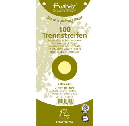 Indecsi si separatoare - Separatoare Carton 105*240 Mm Galbene Exacompta