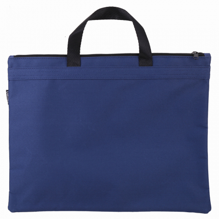 Mape si serviete - Servieta Material Textil 2 Fermoare Albastra Deli