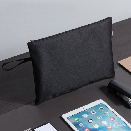 Mape si serviete - Servieta Zip Bag 34*24 Cm Material Textil Neagra Deli