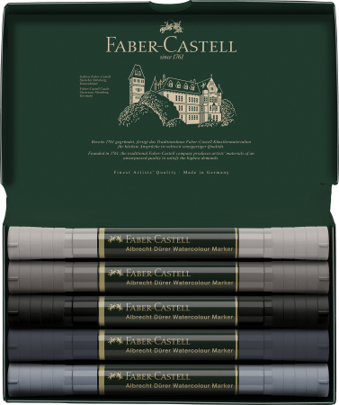Set 5 Markere Solubile Tonuri De Gri A.Durer Faber-Castell [1]