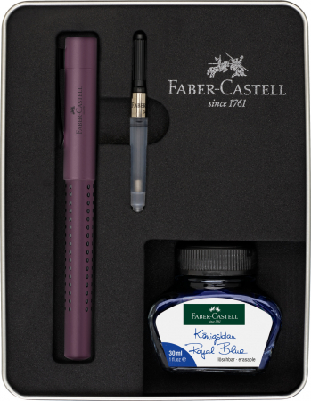 Stilouri - Set Cadou Stilou + Cerneala + Convertor Grip 2011 Berry Faber-Castell