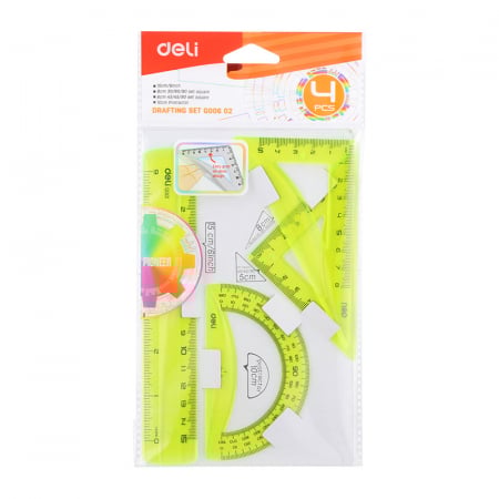 Seturi geometrie - Set Geometrie 4 Piese Color Eg00602 Deli