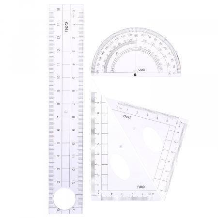 Set Geometrie 4 Piese Cutie Plastic G01903 Deli [1]