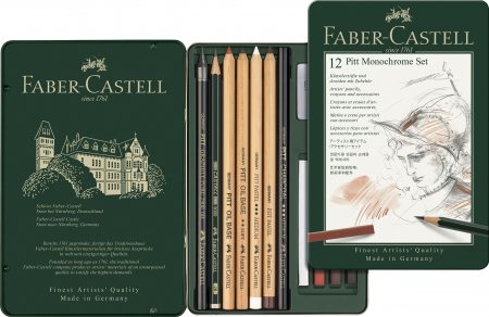 Set Pitt Monochrome 12 Buc Nou Faber-Castell [1]