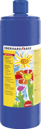 Pensule, Acuarele, Tempera, Guase - Tempera 1000 Ml Albastra Eberhard Faber