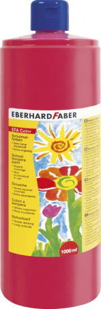 Pensule, Acuarele, Tempera, Guase - Tempera 1000 Ml Rosiu Carmin Eberhard Faber
