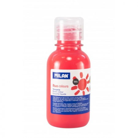 Pensule, Acuarele, Tempera, Guase - Tempera 125Ml/Culoare Flourescenta Rosu Coral 034430
